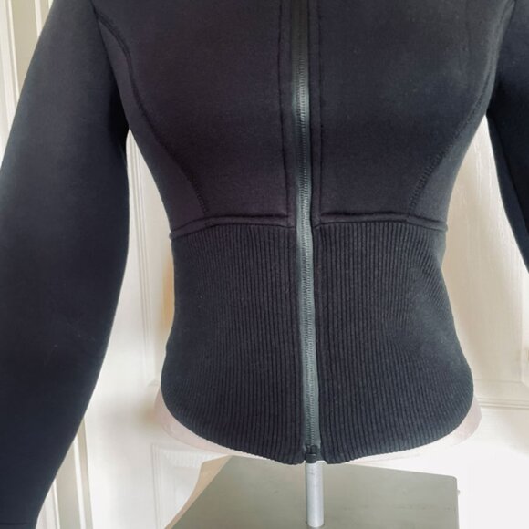 Zara Scuba Black Fitted Neoprene -Effect Jacket - Picture 4 of 16